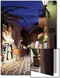Alleyway at Night  Mykonos  Greece