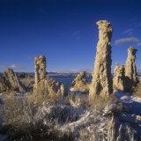 Tufa Formations and Mono Lake from the South Tufa Area  California  USA