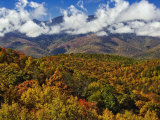 Autumn View of the Southern Appalachian Mountains from the Blue Ridge Parkway  North Carolina  USA
