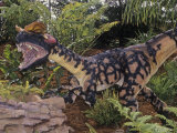 Restoration of Spitter Dinosaur Fossil (Dilophosaurus)  Early Jurassic  195 MYA  Arizona  USA
