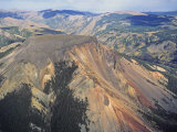Gossan Stains on a Mountain in Rio Grande County  Colorado  USA