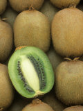 Kiwi (Actinidia Deliciosa) Fruits  One Sliced  Hayward Variety