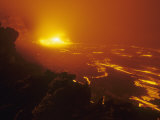 Lava Flow from the Kilauea Volcano Heats Up the Pacific Ocean  Hawaii  USA