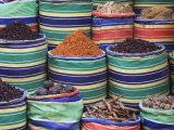 Rows of Colorful Spices for Sale  Luxor  Egypt