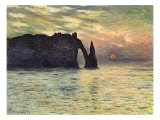 Sunset at Etretat  1883