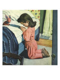 Girl Prays by Bed  1951
