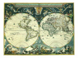 Double Hemisphere Map 1662