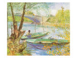 Fishing Near a Bridge  1887