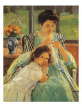 Young Mother Sewing  1900