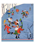 Children Ice Skating  1935