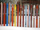 Fence Made from Skis  City of Leadville Rocky Mountains  Colorado  USA