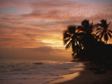 Sunset over Worthing Beach  Christ Church  Barbados  West Indies  Caribbean  Central America