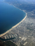 Aerial View of Los Angeles with Marina Del Rey Below  California  USA