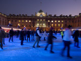 Winter Ice Skating Rink  Somerset House  London  England  United Kingdom  Europe
