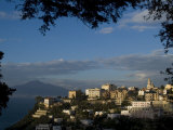 Vico Equense  with Mount Vesuvius Behind  Near Naples  Campania  Italy  Mediterranean