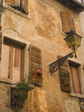 Old Wall with Shuttered Windows  Lazise  Lake Garda  Veneto  Italy  Europe