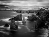 Infrared Image of Cliffs and Sea Stacks at Mangersta Isle of Lewis  Outer Hebrides  Scotland  UK