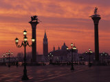 View across St Marks Square Towards San Giorgio Maggiore at Sunrise  Venice  Veneto  Italy