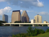 River  Bridge and Skyline of Downtown in the State Capital  Austin  Texas  USA