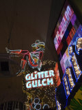 Glitter Gulch  Fremont Street  the Older Part of Las Vegas at Night  Las Vegas  Nevada  USA