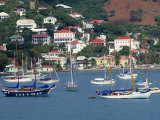Sailing Boats Moored Off Charlotte Amalie  St Thomas  US Virgin Islands  West Indies  Caribbean