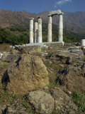Remaining Doric Columns  Samothrace  Ionian Islands  Greece  Europe