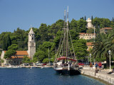 Sailing Boat on the Waterfront  Cavtat  Dalmatian Coast  Croatia