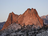 Cathedral Rock with Snow  Garden of the Gods  Colorado Springs  Colorado  USA
