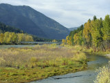 Clark Fork River in the Fall  at Tarkio  Rocky Mountains  West Montana  USA