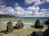 Sea Stacks on Garry Beach  Tolsta  Isle of Lewis  Outer Hebrides  Scotland  United Kingdom  Europe