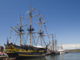 Tall Ship Grand Turk Moored in Whitehaven Harbour  Cumbria  England  United Kingdom  Europe