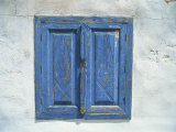Blue Window Shutters and White Walls  Simi  Dodecanese Islands  Greek Islands  Greece