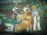 Frescoes  Coit Tower  San Francisco  California  United States of America  North America