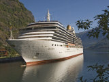 Cruise Ship Berthed at Flaams  Fjordland  Norway  Scandinavia  Europe