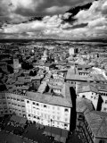 Infra Red Image of Siena across Piazza Del Campo from Tower Del Mangia  Siena  Tuscany  Italy