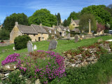 Cemetery at the Small Village of Snowhill  in the Cotswolds  Gloucestershire  England  UK