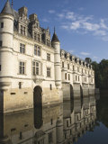 Chateau De Chenonceau Reflected in the River Cher  Indre-et-Loire  Pays De La Loire  France  Europe