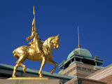 Golden Statue of Joan of Arc on Horseback  in New Orleans  Louisiana  USA
