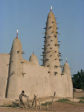 Mud Built Minaret and Mosque  Koupela  Burkina Faso  Africa