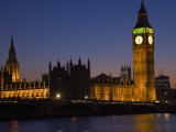 Big Ben and the Houses of Parliament at Night  Westminster  London  England  UK