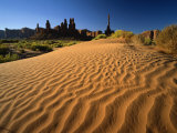 Totem Pole and Sand Springs  Monument Valley Tribal Park  Arizona  USA