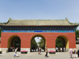 An Entrance Gate at the Temple of Heaven  UNESCO World Heritage Site  Beijing  China