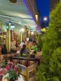 Restaurant Dining Outdoors in the Trendy Tourist District of Sultanahmet  Istanbul  Turkey  Europe