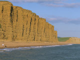Cliffs Towering over West Bay Beach  Dorset  England  United Kingdom  Europe