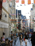 People Walking Along the Rue Du Gros Horloge  the Main Street of Old Rouen  Normandy  France