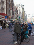 Damrak  a Busy Thoroughfare in the Centre of the City  Amsterdam  Netherlands  Europe