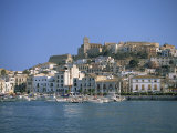 Ibiza Town Skyline and Harbour  Ibiza  Balearic Islands  Spain  Mediterranean  Europe
