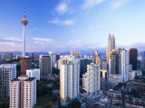 City Skyline Including the Petronas Building  Kuala Lumpur  Malaysia  Southeast Asia