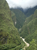 Urubamba River Flows Below Machu Picchu  Peru  South America