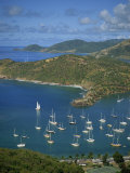 English Harbour  with Moored Yachts  Antigua  Leeward Islands  West Indies  Caribbean